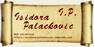 Isidora Palačković vizit kartica